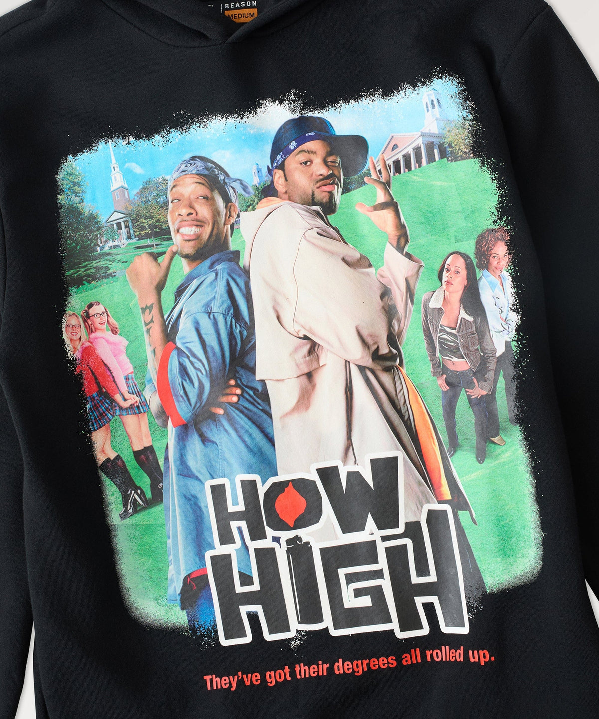 How High They've Got Their Degrees Graphic Hoodie - Black | Reason Clothing Featured