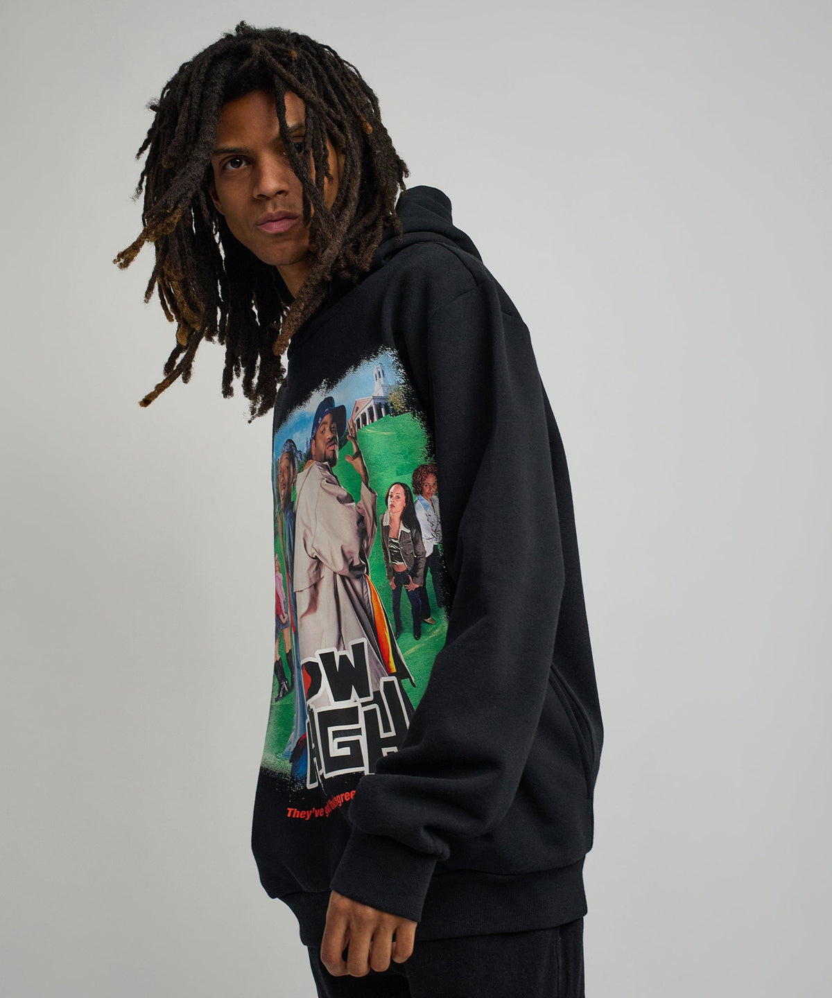 How High They've Got Their Degrees Graphic Hoodie - Black | Reason Clothing Featured