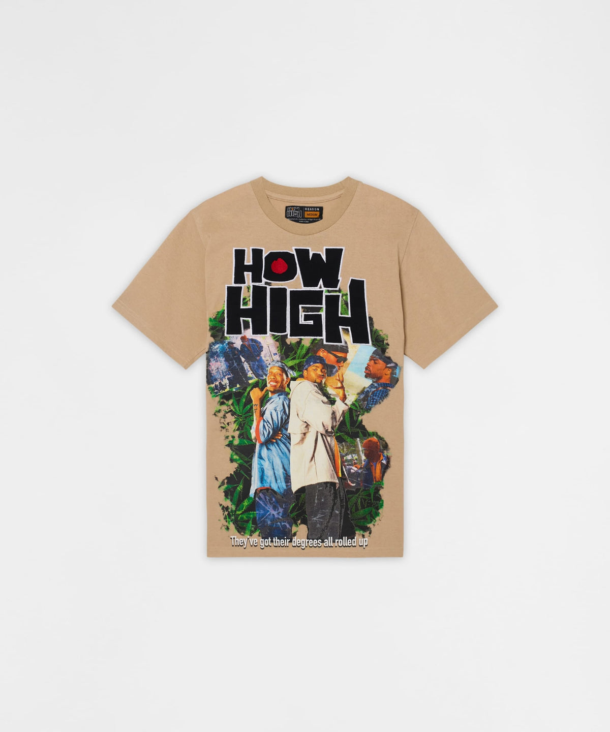 How High They've Got Their Degrees Graphic Short Sleeve Tee - Tan | Reason Clothing Sale
