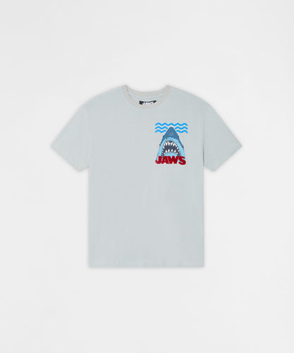 Jaws Deep Water Graphic Short Sleeve Tee - Light Blue | Reason Clothing Essential