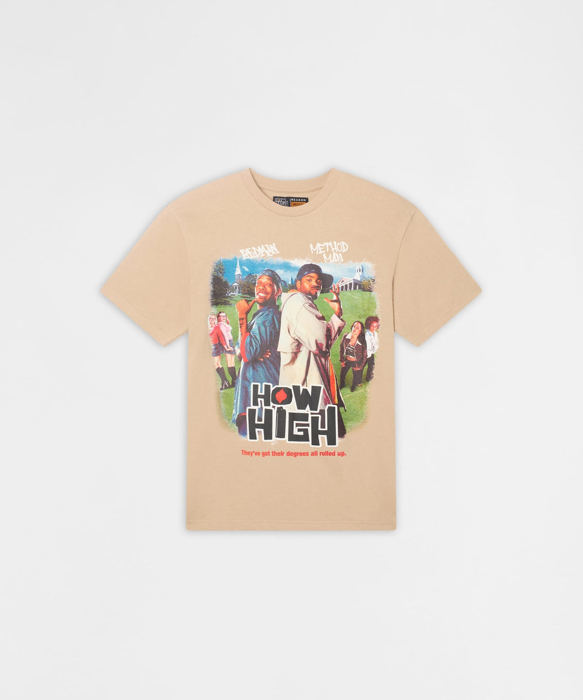 How High Poster Graphic Short Sleeve Tee - Sand | Reason Clothing Sale