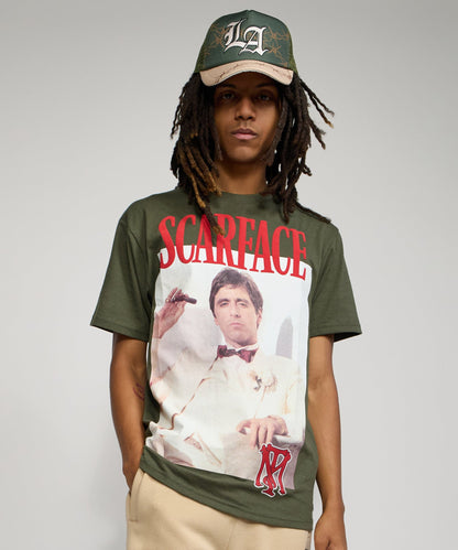 Scarface White Suit Short Sleeve Tee - Olive Green | Reason Clothing Hot Sale