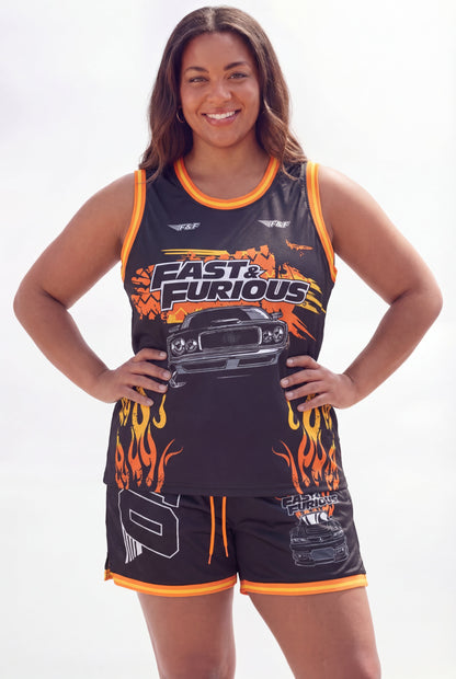 Fast & Furious Burnout Women's Plus Size Sleeveless Basketball Jersey | Reason Clothing Sale