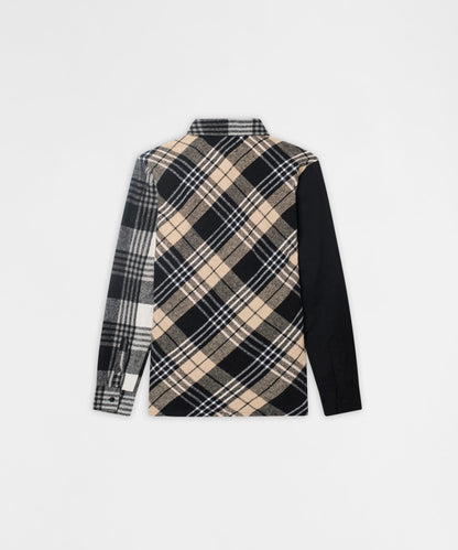 Snakes Flannel Checkered Button Down Long Sleeve Shirt - Grey | Reason Clothing Sale