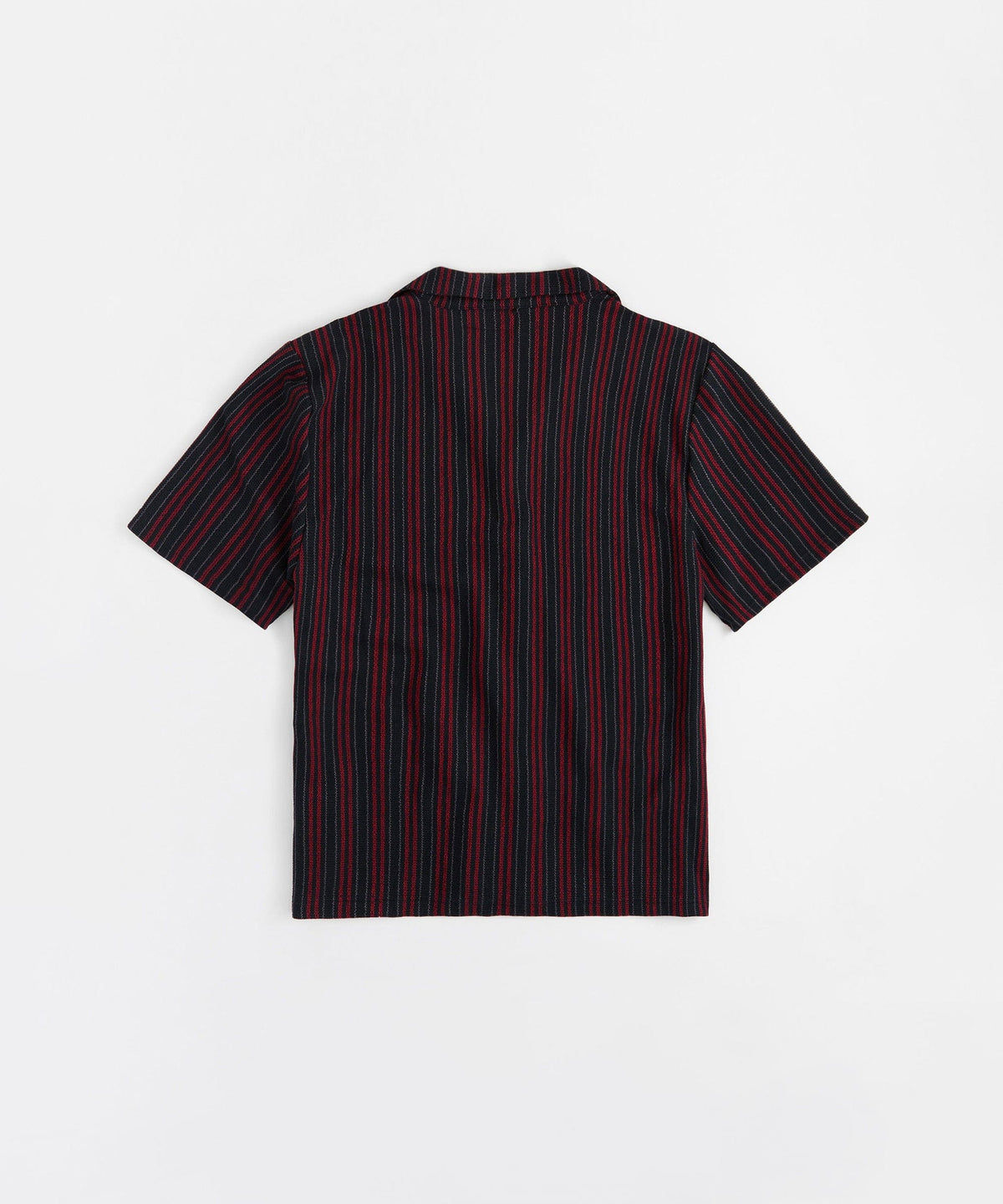 Nightshift Jacquard Button Down Short Sleeve Knit Shirt - Black | Reason Clothing Best Price