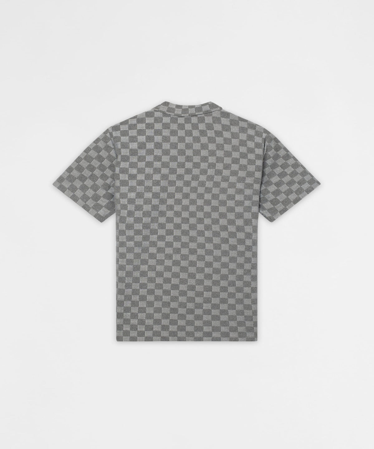Checkerboard Viscose Button-Down Shirt - Grey | Reason Clothing Classic