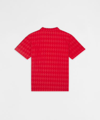 Diamond Viscose Button-Down Shirt - Red | Reason Clothing Everyday