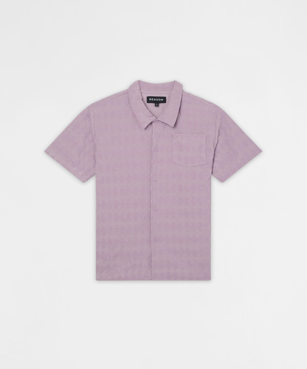 Diamond Plate Viscose Short Sleeve Shirt - Mauve | Reason Clothing Premium