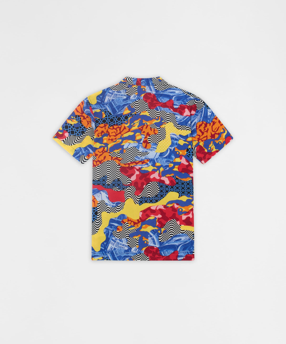 Wavy Viscose Button-Down Short Sleeve Shirt - Multicolor | Reason Clothing Latest