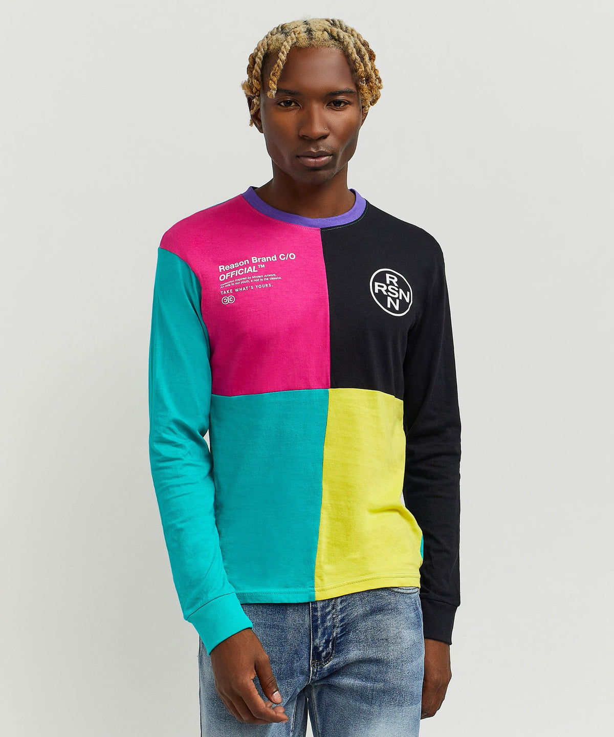 Nolan Color Blocked Long Sleeve Tee | Reason Clothing Customer Favorite