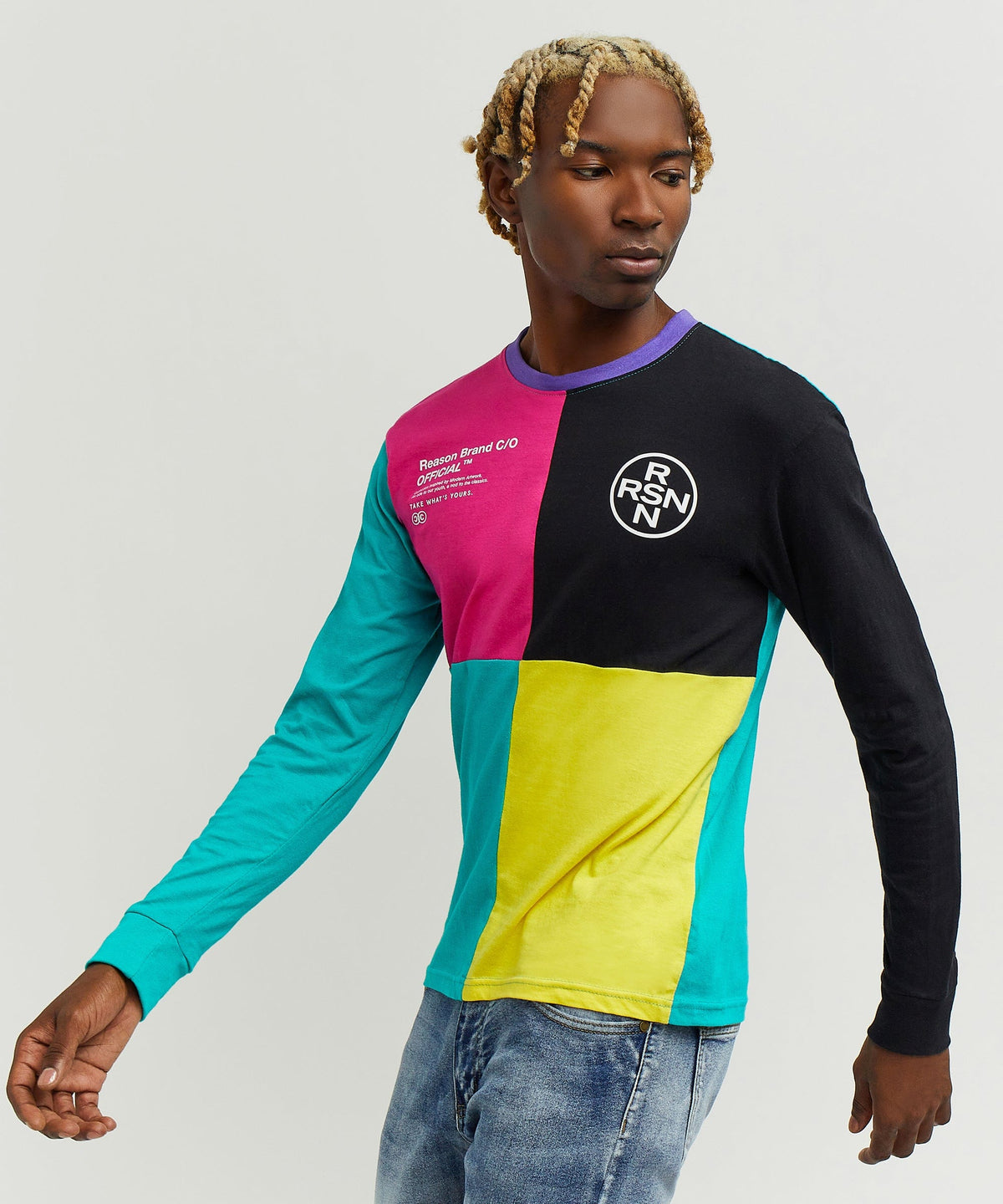 Nolan Color Blocked Long Sleeve Tee | Reason Clothing Customer Favorite