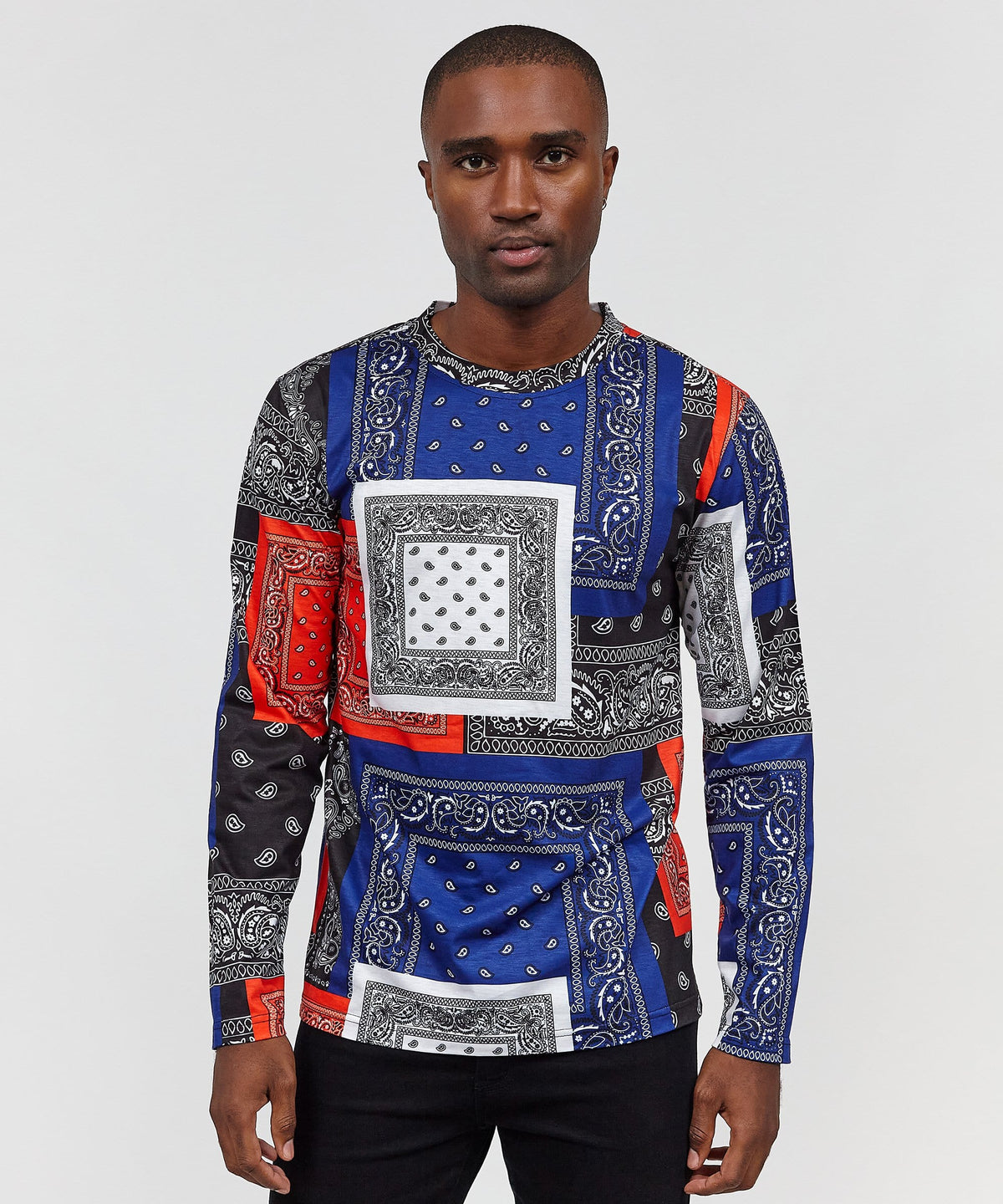 Flag Bandana Print Long Sleeve Tee | Reason Clothing Top Pick