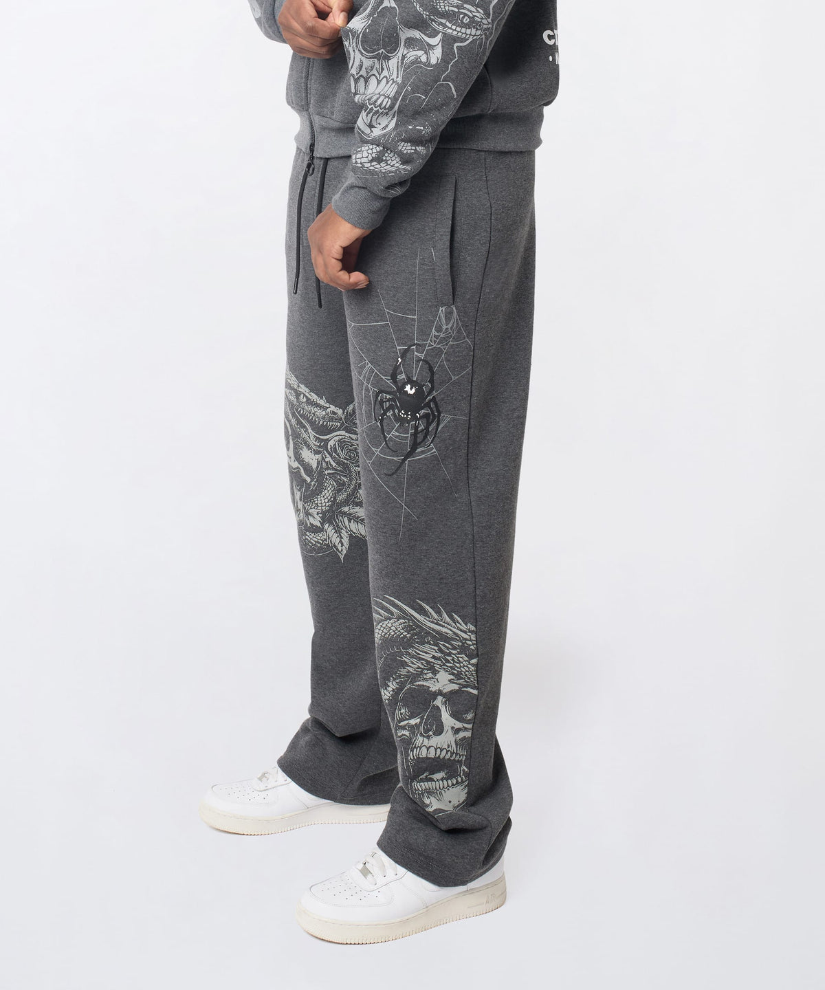 Victoria Embroidered Jogger - Grey | Reason Clothing Top Pick