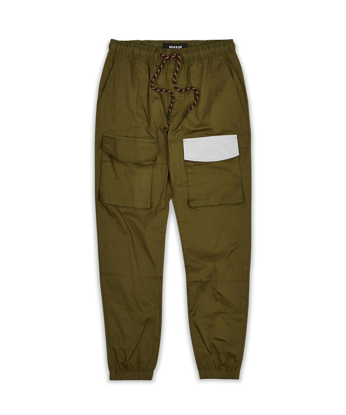 Mind Reflective Detail Twill Cargo Pants - Green | Reason Clothing Premium