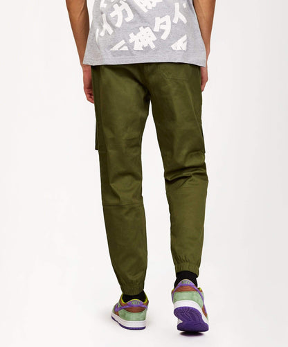 Mind Reflective Detail Twill Cargo Pants - Green | Reason Clothing Premium