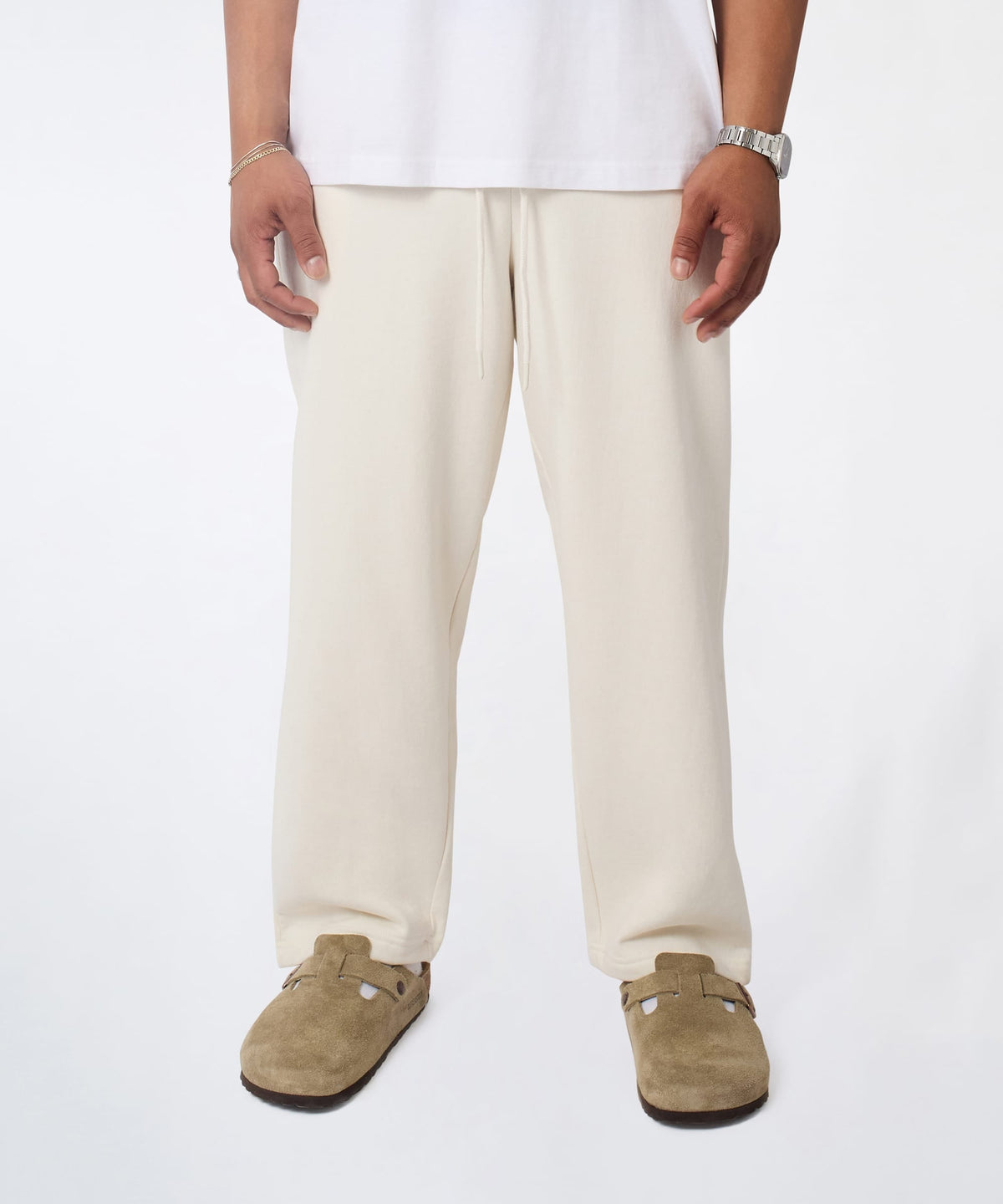 Classic Open Hem Pant - Cream | Reason Clothing Best Seller