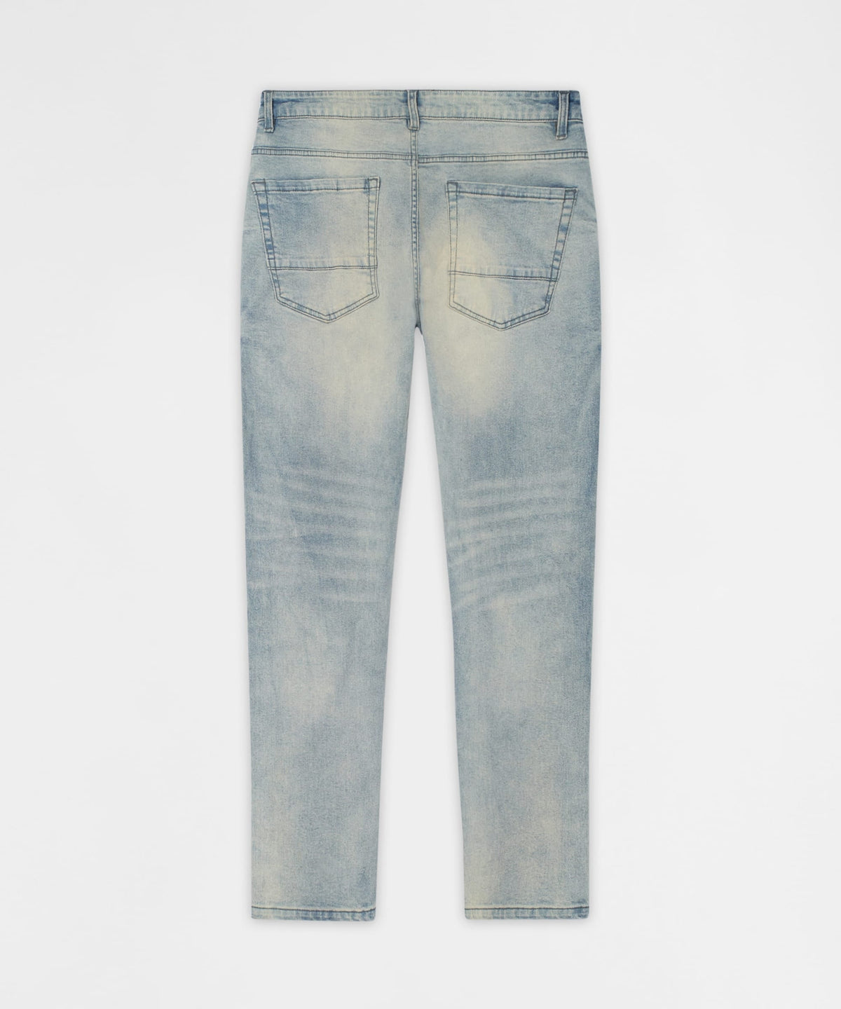 Light Wash Repaired Denim Jeans - Blue | Reason Clothing Smart Buy