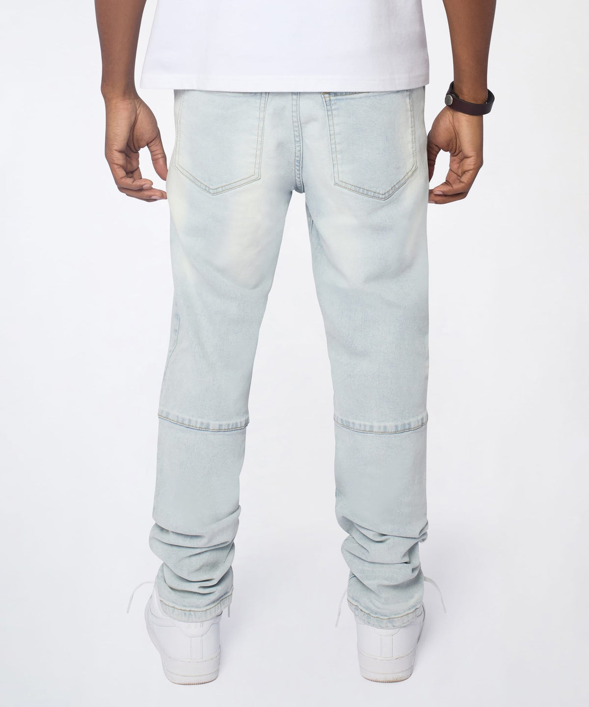 Fracture Distressed Skinny Jeans - Light Blue | Reason Clothing Smart Buy