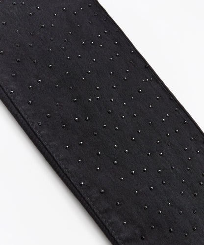 Midnight Rhinestone Skinny Jeans - Black | Reason Clothing Great Value