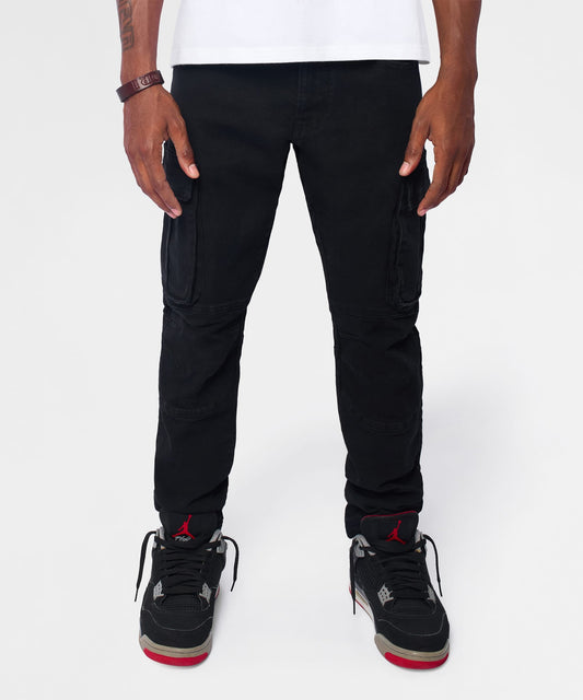 Utility Cargo Denim Skinny Jeans - Black | Reason Clothing Trusted