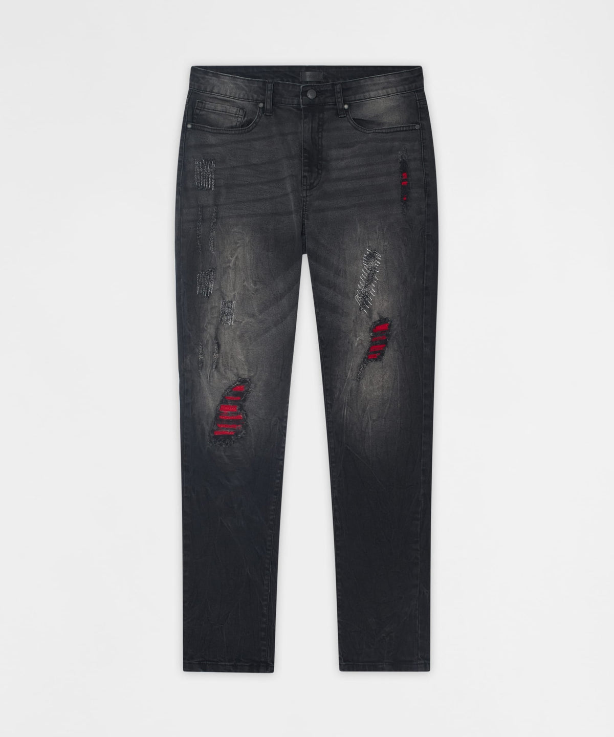 Vice Distressed Skinny Jeans - Washed Black | Reason Clothing Discount