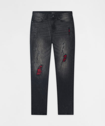 Vice Distressed Skinny Jeans - Washed Black | Reason Clothing Discount