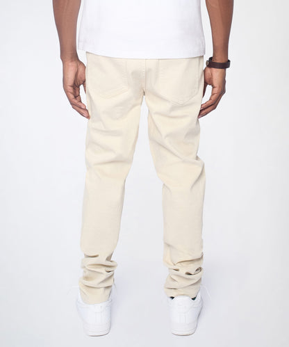 Diamond Dust Rhinestone Skinny Jeans - Cream | Reason Clothing Quality