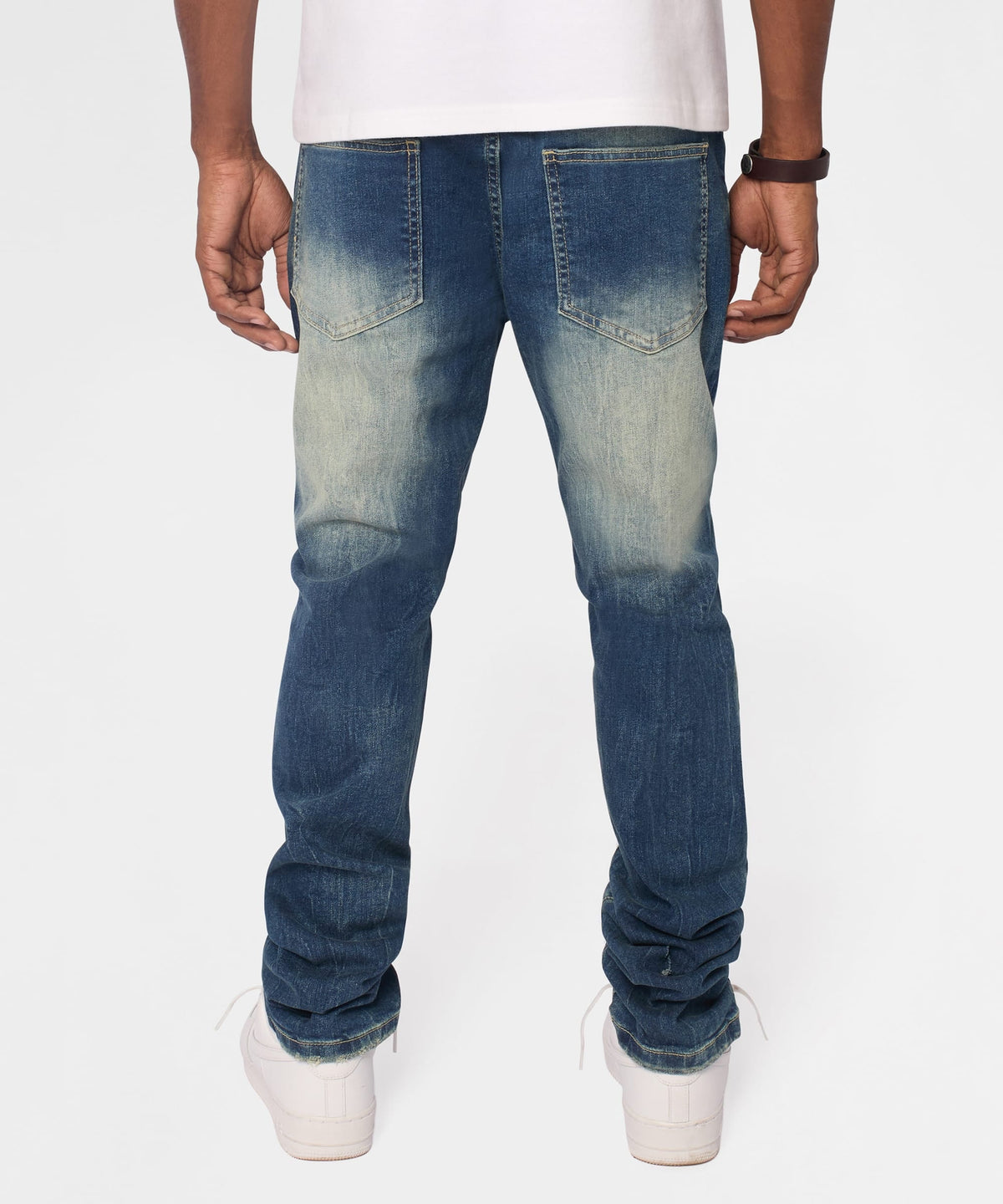 Worn Wash Skinny Jeans - Dark Blue | Reason Clothing Great Value