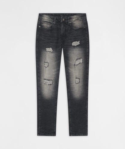 Smokey Distressed Skinny Jeans - Grey | Reason Clothing Customer Favorite