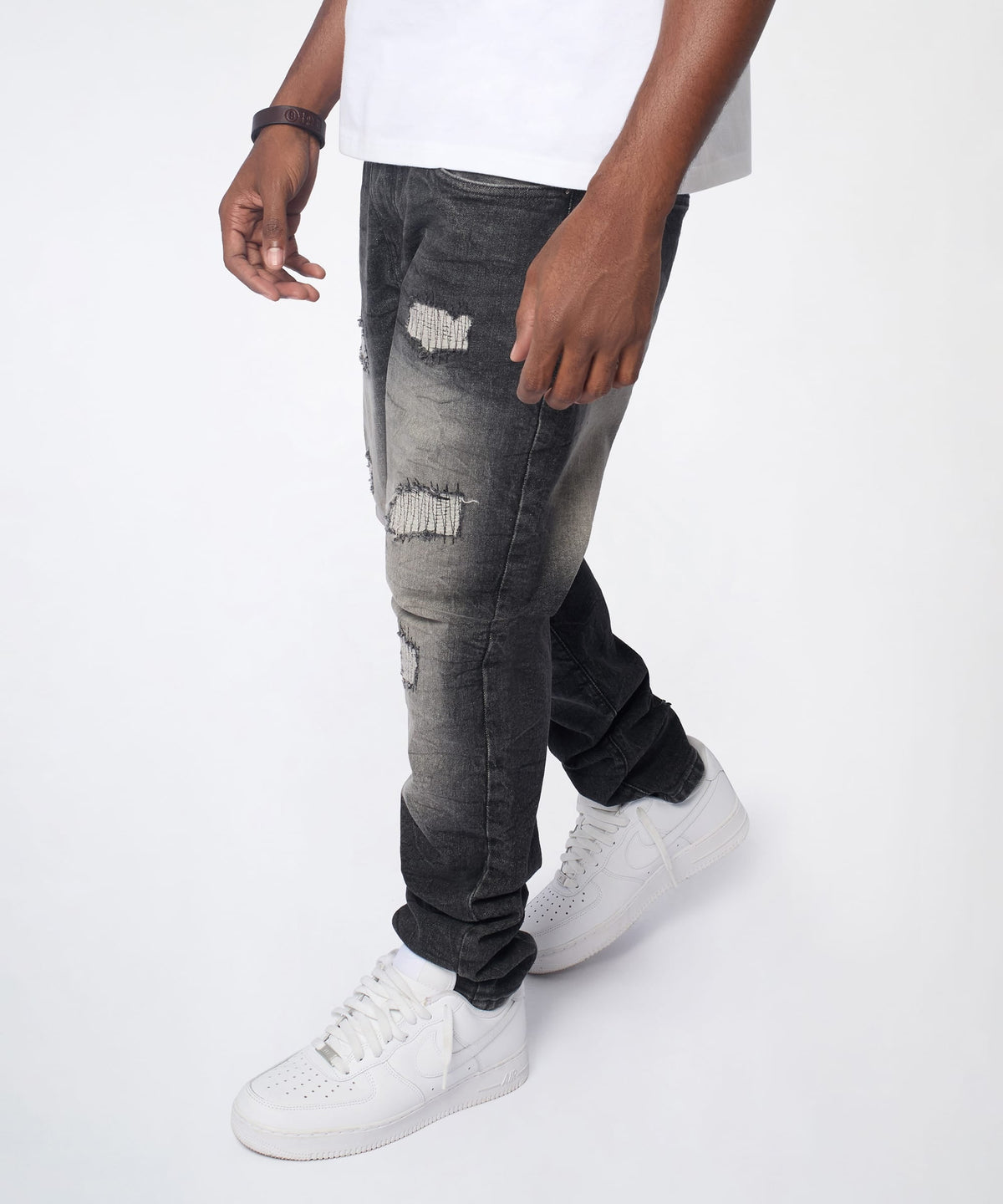 Smokey Distressed Skinny Jeans - Grey | Reason Clothing Customer Favorite