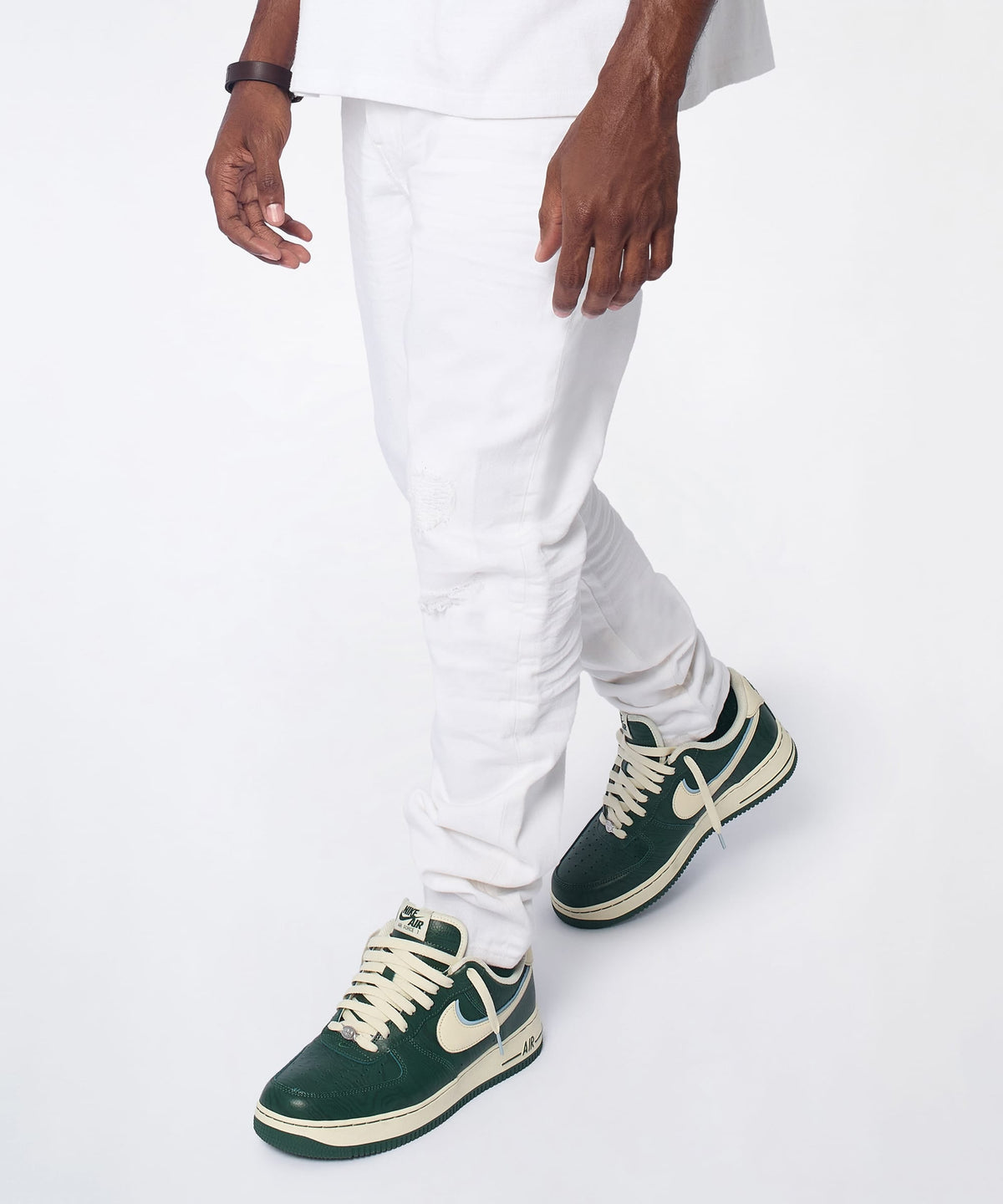 Arctic Distressed Skinny Jeans - White | Reason Clothing Best Seller