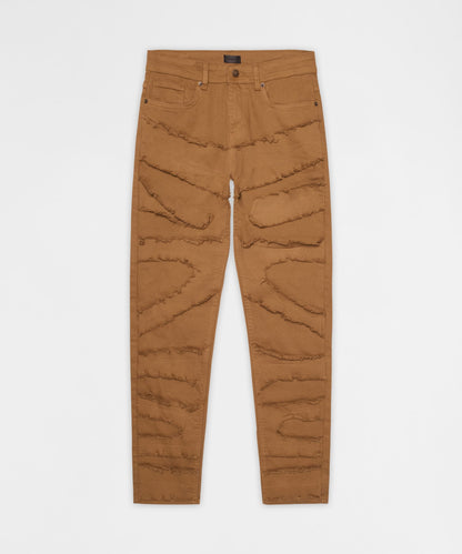 Heavy Distressed Frayed Skinny Jean - Khaki | Reason Clothing Top Pick