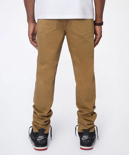 Heavy Distressed Frayed Skinny Jean - Khaki | Reason Clothing Top Pick