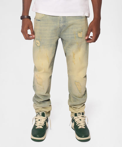 Weekender Distressed Skinny Jeans - Medium Indigo | Reason Clothing Premium