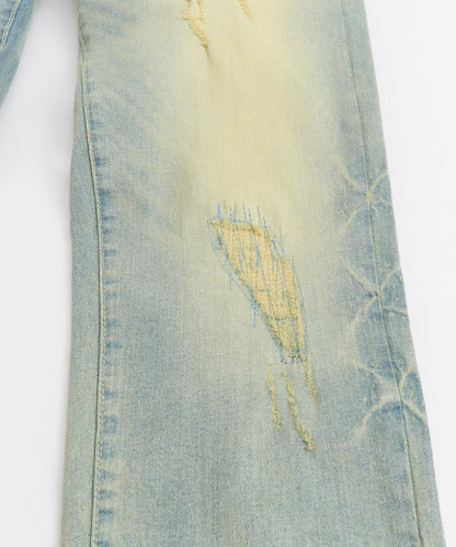 Weekender Distressed Skinny Jeans - Medium Indigo | Reason Clothing Premium