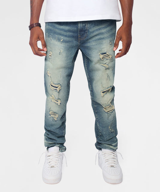 Breakaway Distressed Skinny Jeans - Blue | Reason Clothing Everyday
