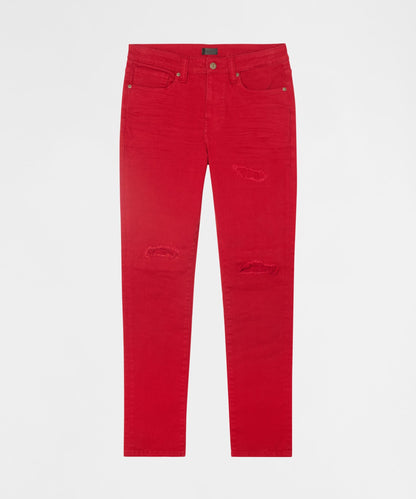 Classic Denim Ripped Skinny Jeans - Red | Reason Clothing Quality