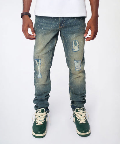 Grinder Distressed Skinny Jeans - Light Indigo | Reason Clothing Classic
