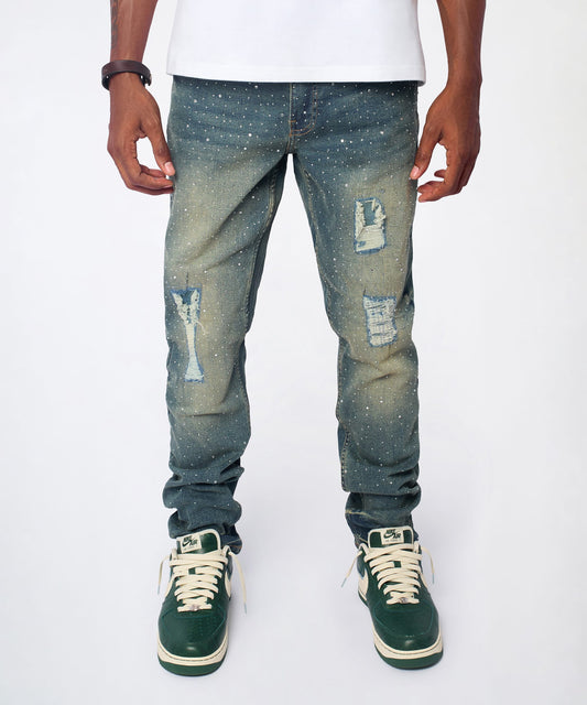 Grinder Distressed Skinny Jeans - Light Indigo | Reason Clothing Classic