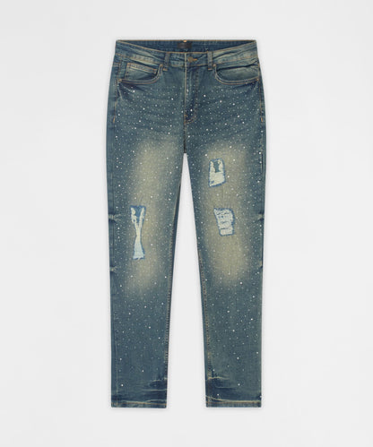 Grinder Distressed Skinny Jeans - Light Indigo | Reason Clothing Classic