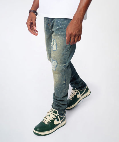 Grinder Distressed Skinny Jeans - Light Indigo | Reason Clothing Classic