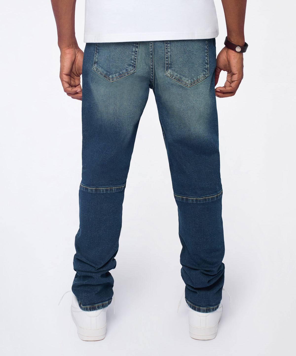 Moto Distressed Skinny Jeans - Blue | Reason Clothing New