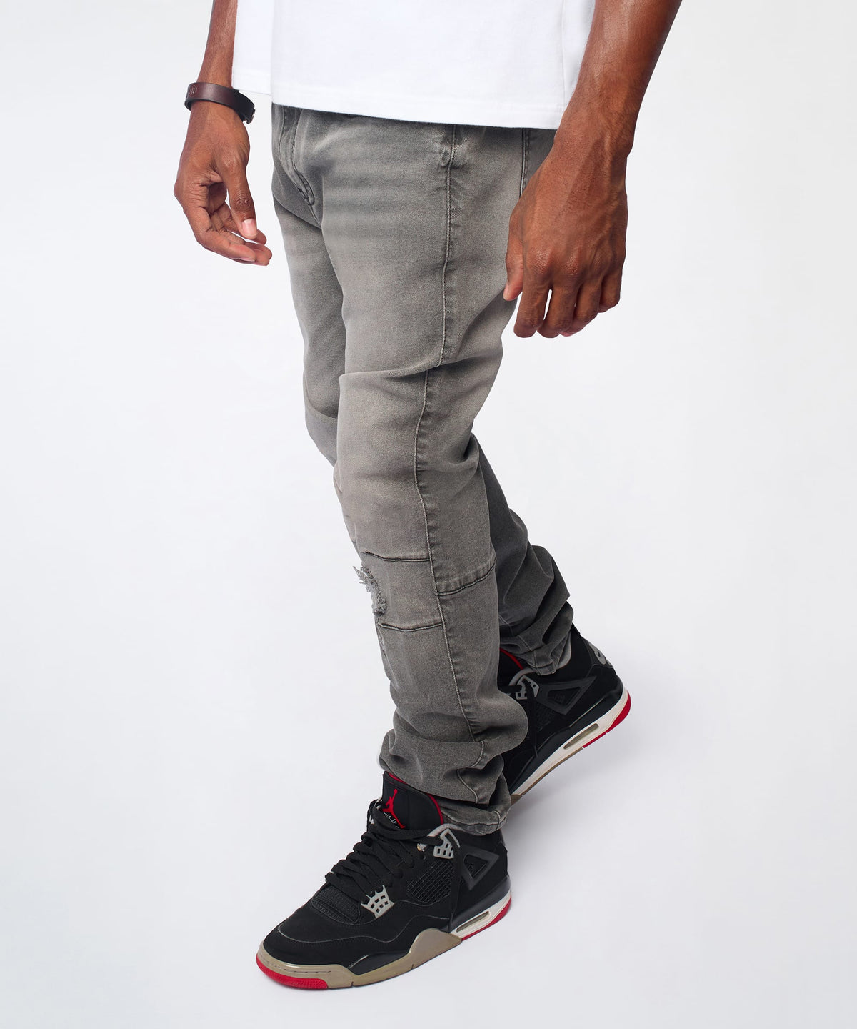 Shadow Skinny Ripped Jeans - Grey | Reason Clothing New