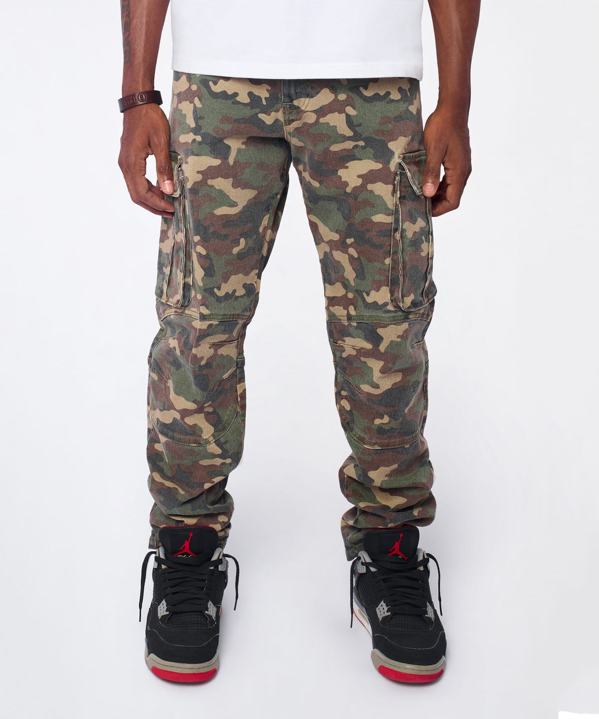 Moto Denim Skinny Jeans - Camo | Reason Clothing Popular