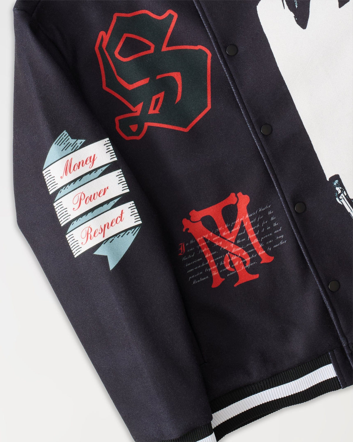 Scarface Graphic Varsity Jacket - Black | Reason Clothing Deals