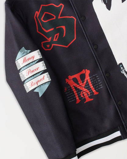 Scarface Graphic Varsity Jacket - Black | Reason Clothing Deals