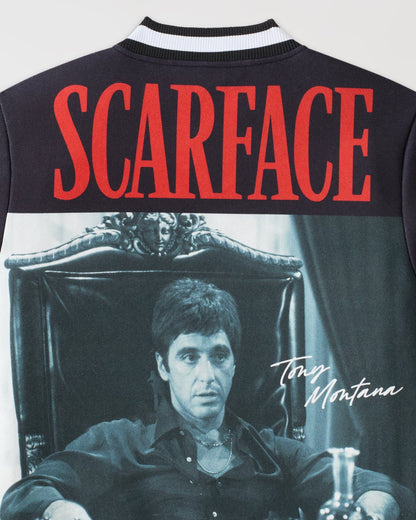 Scarface Graphic Varsity Jacket - Black | Reason Clothing Deals