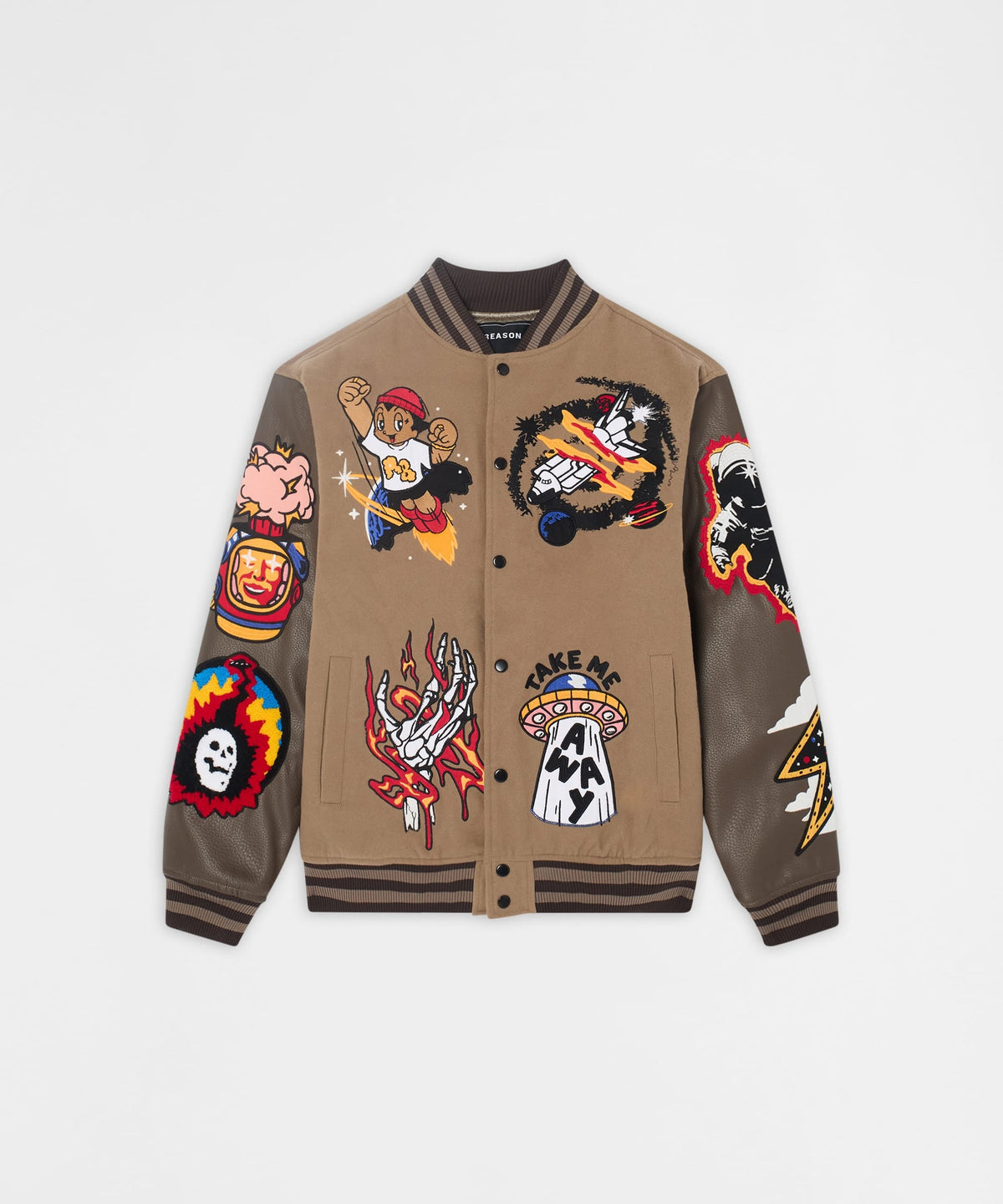 Beyond Reality Varsity Jacket PU | Reason Clothing Popular