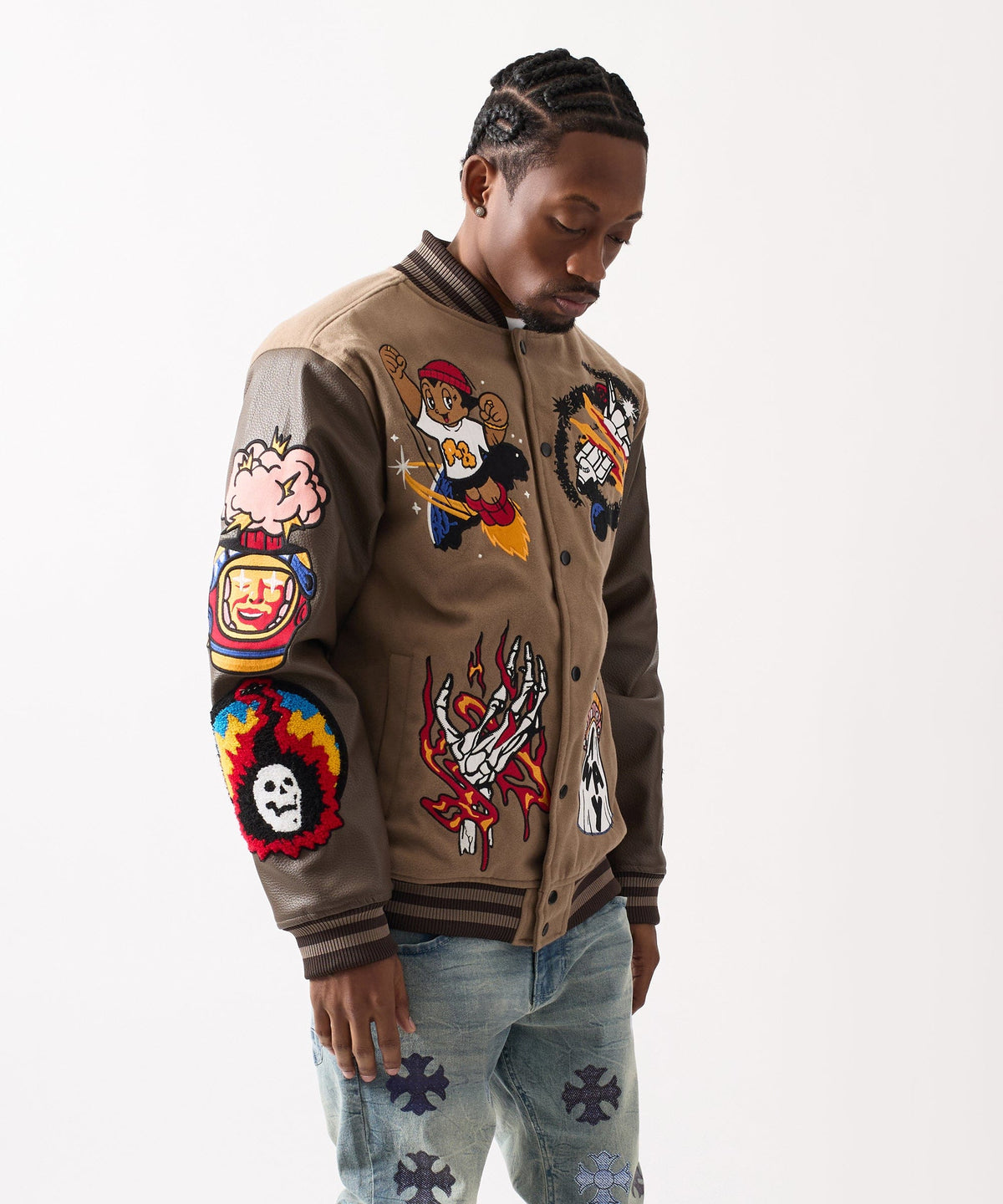 Beyond Reality Varsity Jacket PU | Reason Clothing Popular