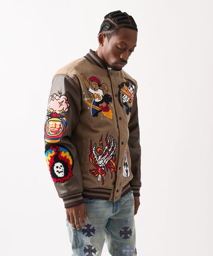 Beyond Reality Varsity Jacket PU | Reason Clothing Popular